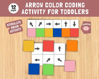 Arrow color coding, Fine Motor Skills, Game for Toddlers, Montessori Activities, Printables for Kids, Homeschool Resources