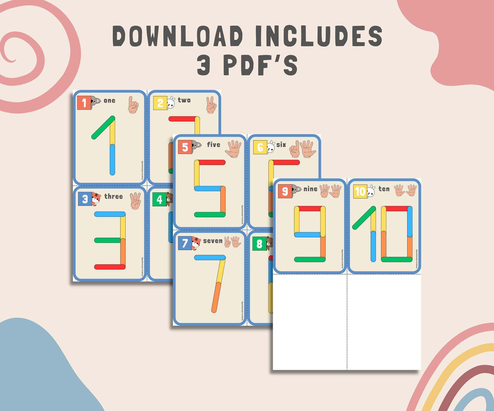 Popsicle Sticks Numbers Activity, Game for Toddlers, Montessori ...