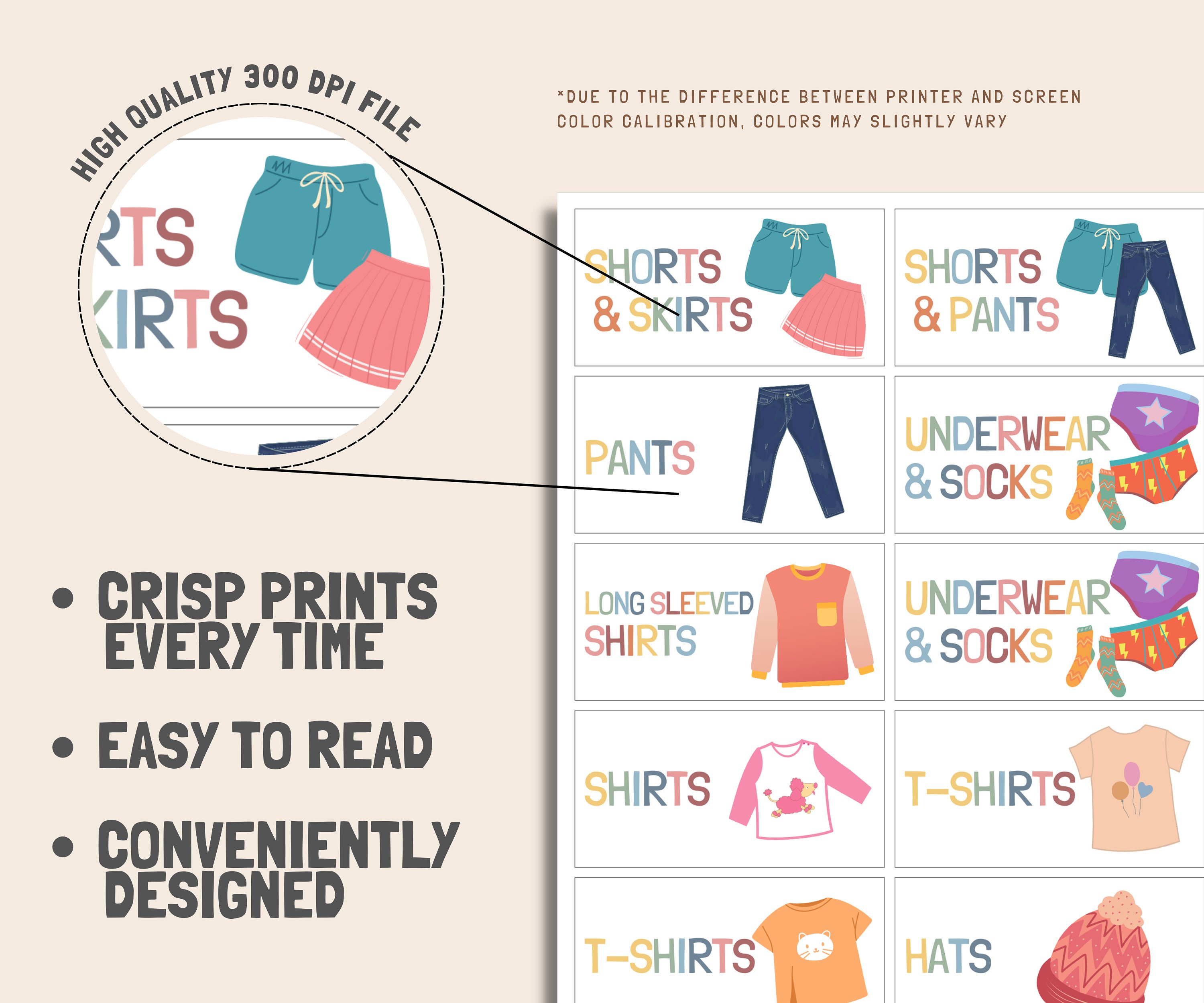 Kids Dresser Drawer Labels Trofast Bin Labels (Download Now) Etsy