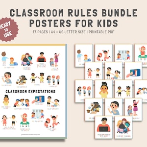 Classroom Expectations Poster, Classroom Rules Poster, Bulletin Board, Printable Classroom Rules, Behaviour Rules, Daycare Classroom Rules