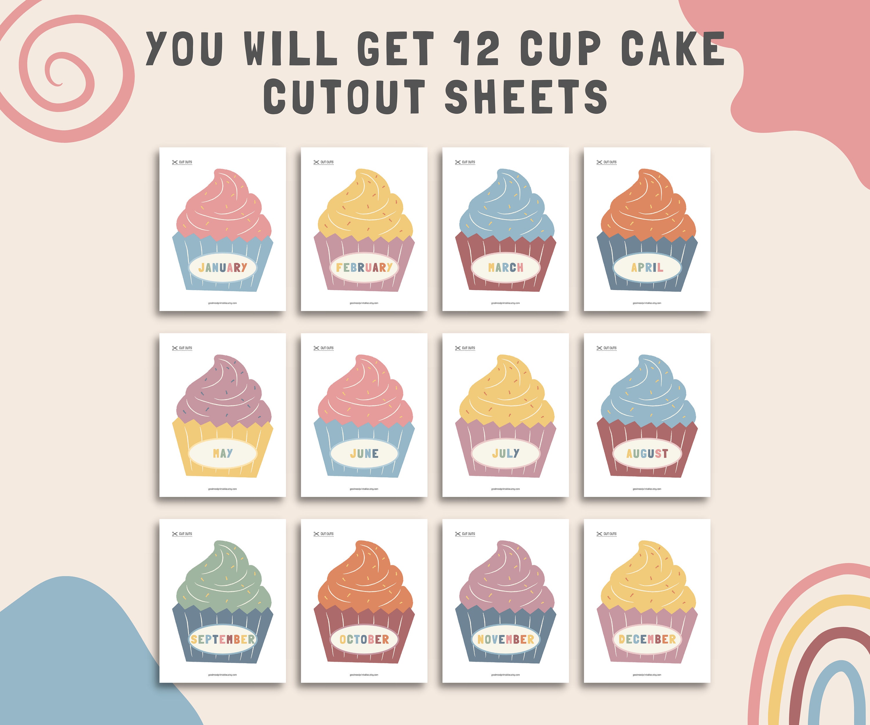 Classroom Birthdays Display Printable Fillable Classroom Etsy