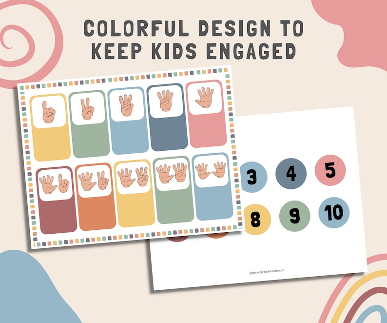 Number Matching Game, Printable Learning Numbers - Etsy
