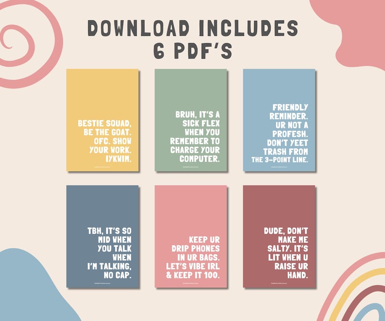 Funny Classroom Rules Posters for Middle & High School | Modern Teacher ...