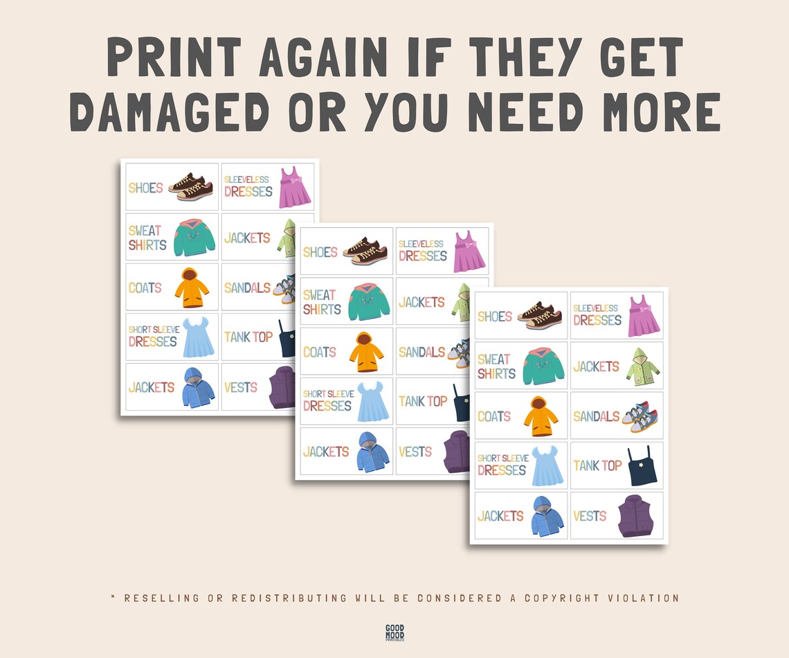 Kids Dresser Drawer Labels Trofast Bin Labels Visual Etsy