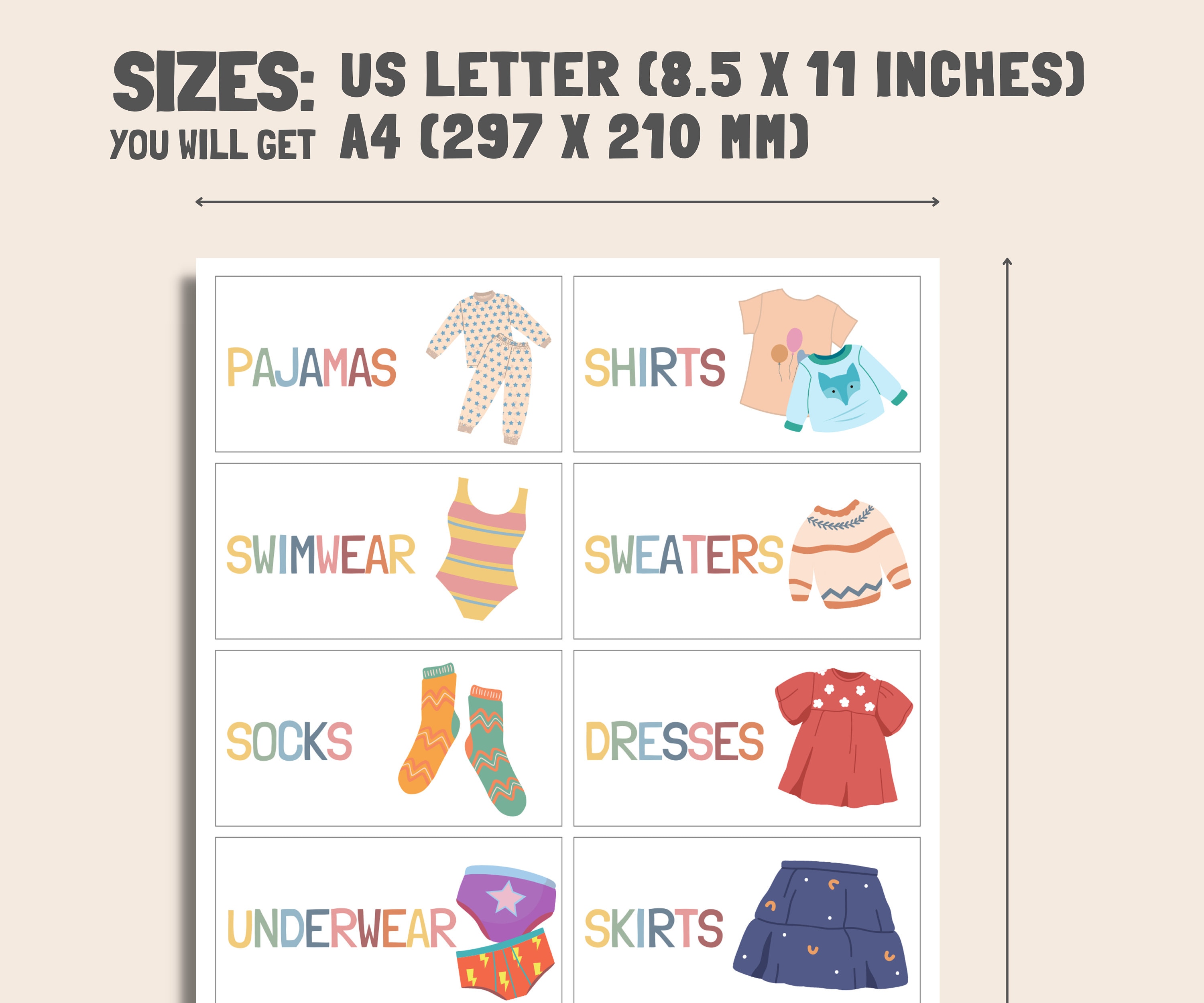 Kids Dresser Drawer Labels Trofast Bin Labels (Download Now) Etsy