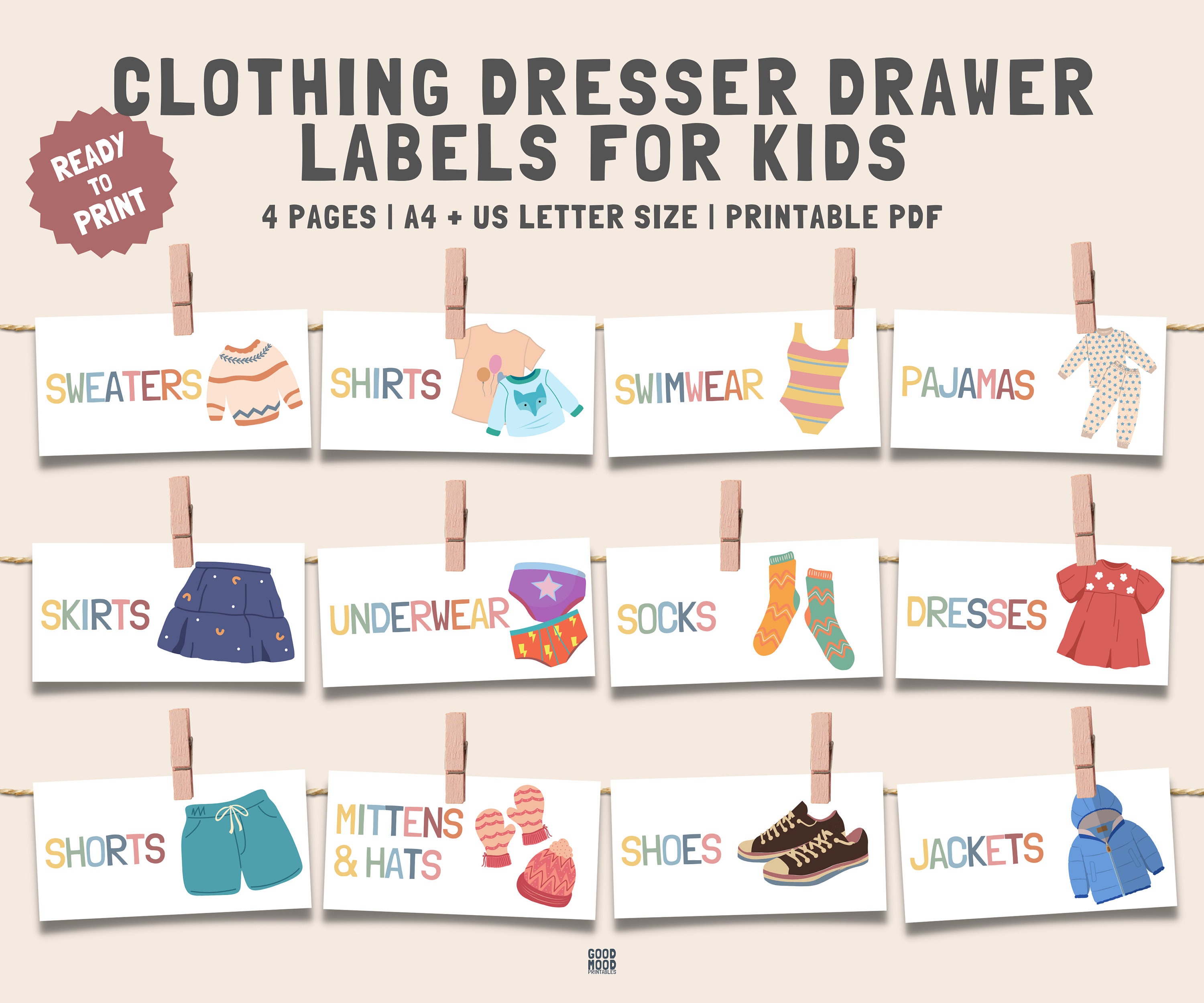 Clothing labels for kids, Free delivery