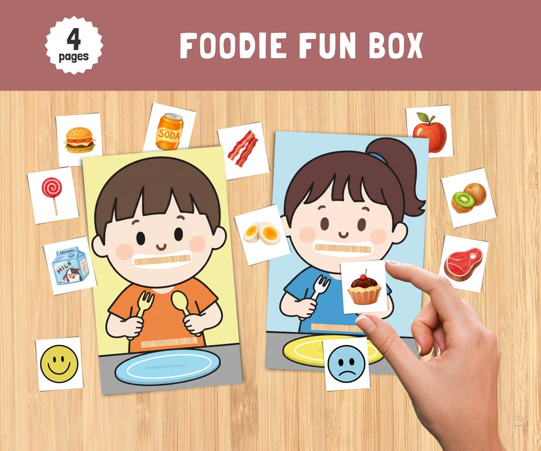 Foodie Fun Box: Healthy Eating Game for Kids (printable PDF) , Toddlers ...