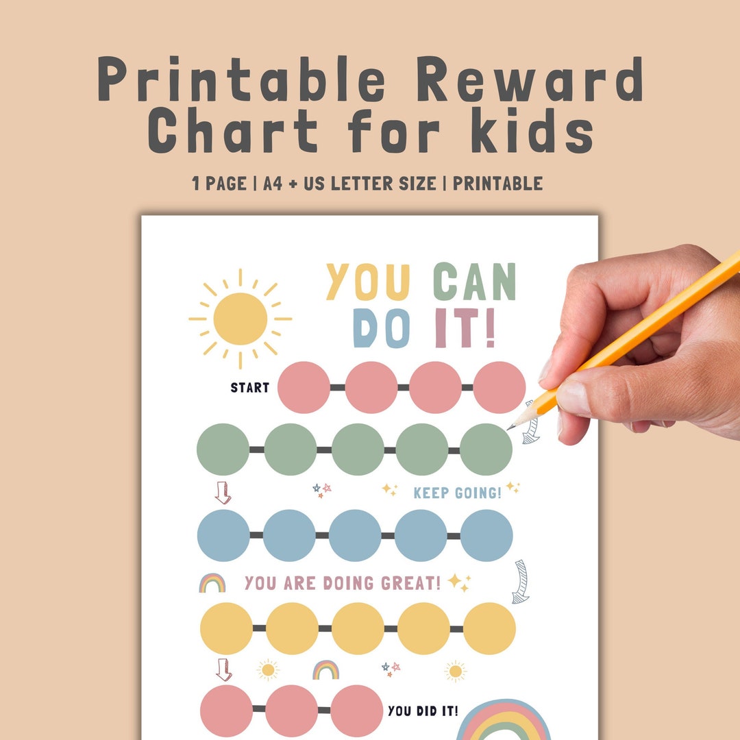 Printable Rainbow Reward Chart for Kids Toddler Reward Chart - Etsy ...