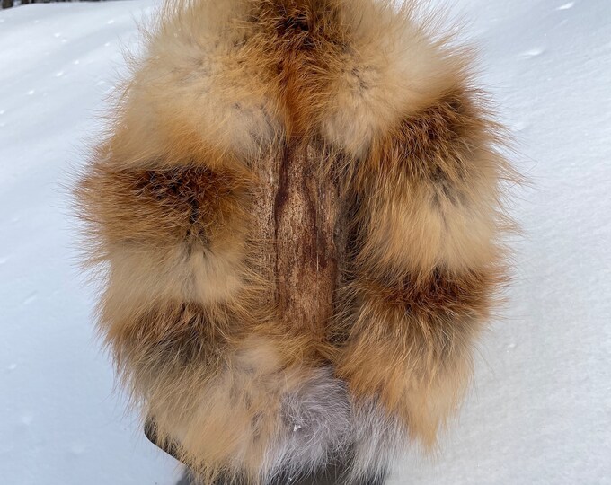 Red Fo Ruff Wild Red Fox Fur Ruff - Etsy