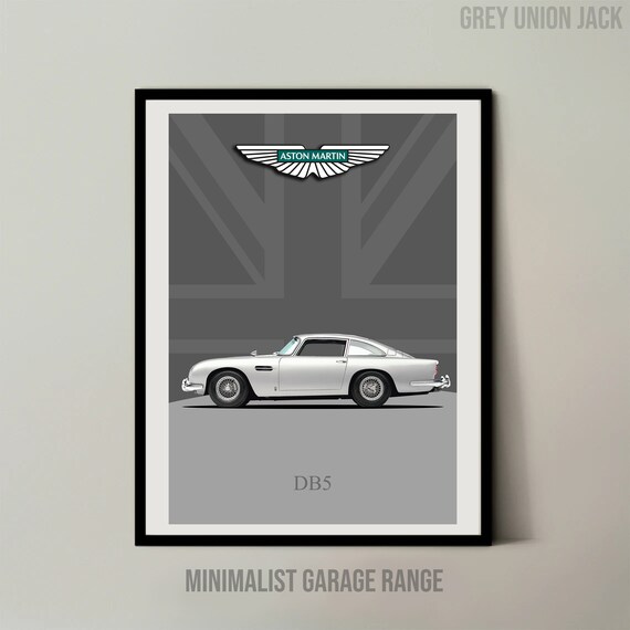 Impression Sur Toile D'art Mural - Aston Martin DB11 - Photo Luxe De Voiture Bleue - Style Moderne - Bold Bloc Design