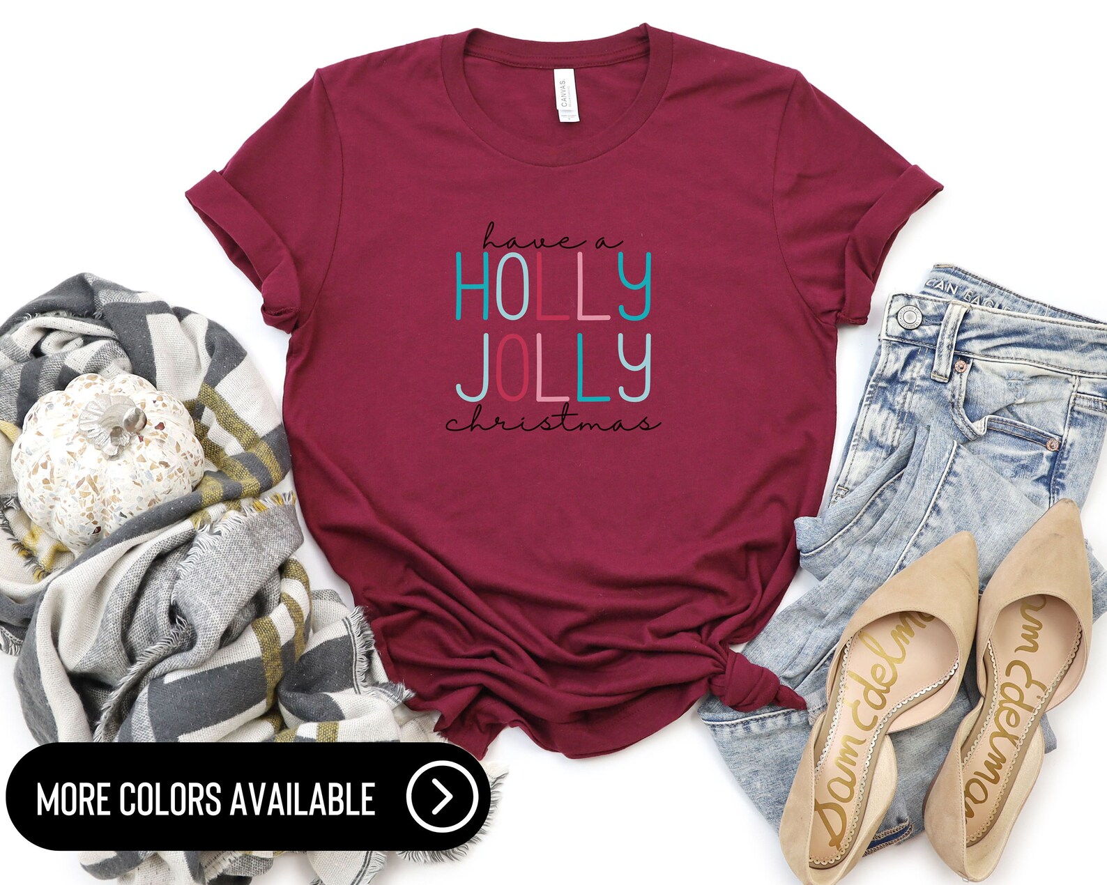 Holly Jolly Christmas Shirt / Holly Jolly / Christmas Shirt / Etsy