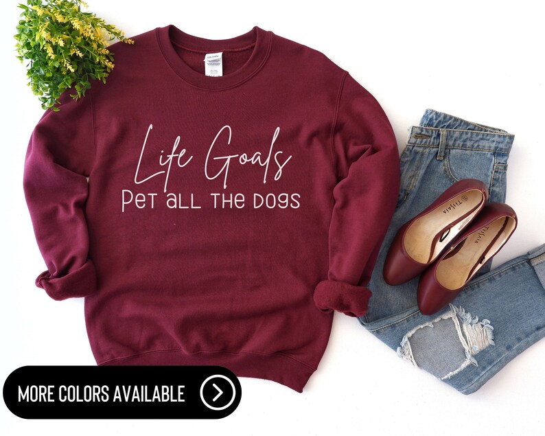 Life Goals Pet All the Dogs / Animal Lover Sweater / Animal - Etsy