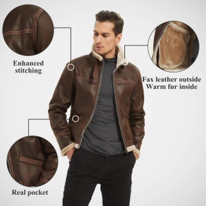 Cosplay RE 4 Leon S Kennedy Jacket Brown Leather Stand Collar |  Clothing Halloween Party Costume Gaming | Streetwear Outfits Carnival