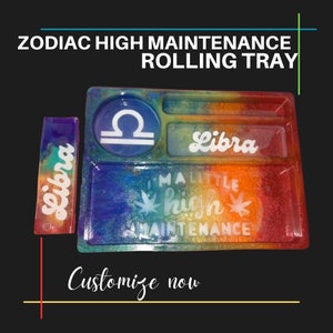 Im a Little High Maintenance Rolling Tray Pink Rolling Tray Rolling Paper  Holder