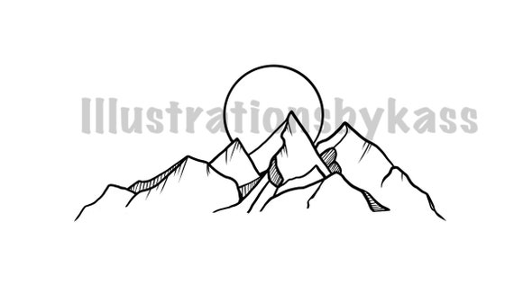 Mountain Tattoo Design - Etsy