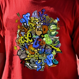 Straat Graffiti Abstract gestileerd T-Shirt