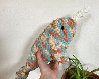 Narwhal Plushie Crochet Amigurumi Stuffed Animal