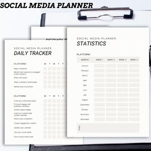 Social Media Planner | Digital Planner | Printable Planner | Instagram Planner | Facebook Planner | Blog Planner | Business Planner