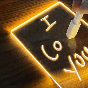 LED Night Light Note Board, Night Light Message Board, Writable Night Lamp, Gift For Children, Gift for Girlfriend, Decorative Night Lamp