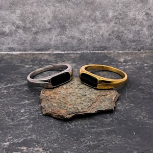 CRYSTAL RING THIN BLACK W/SILVER CRYSTAL RING THIN BLACK W/SILVER