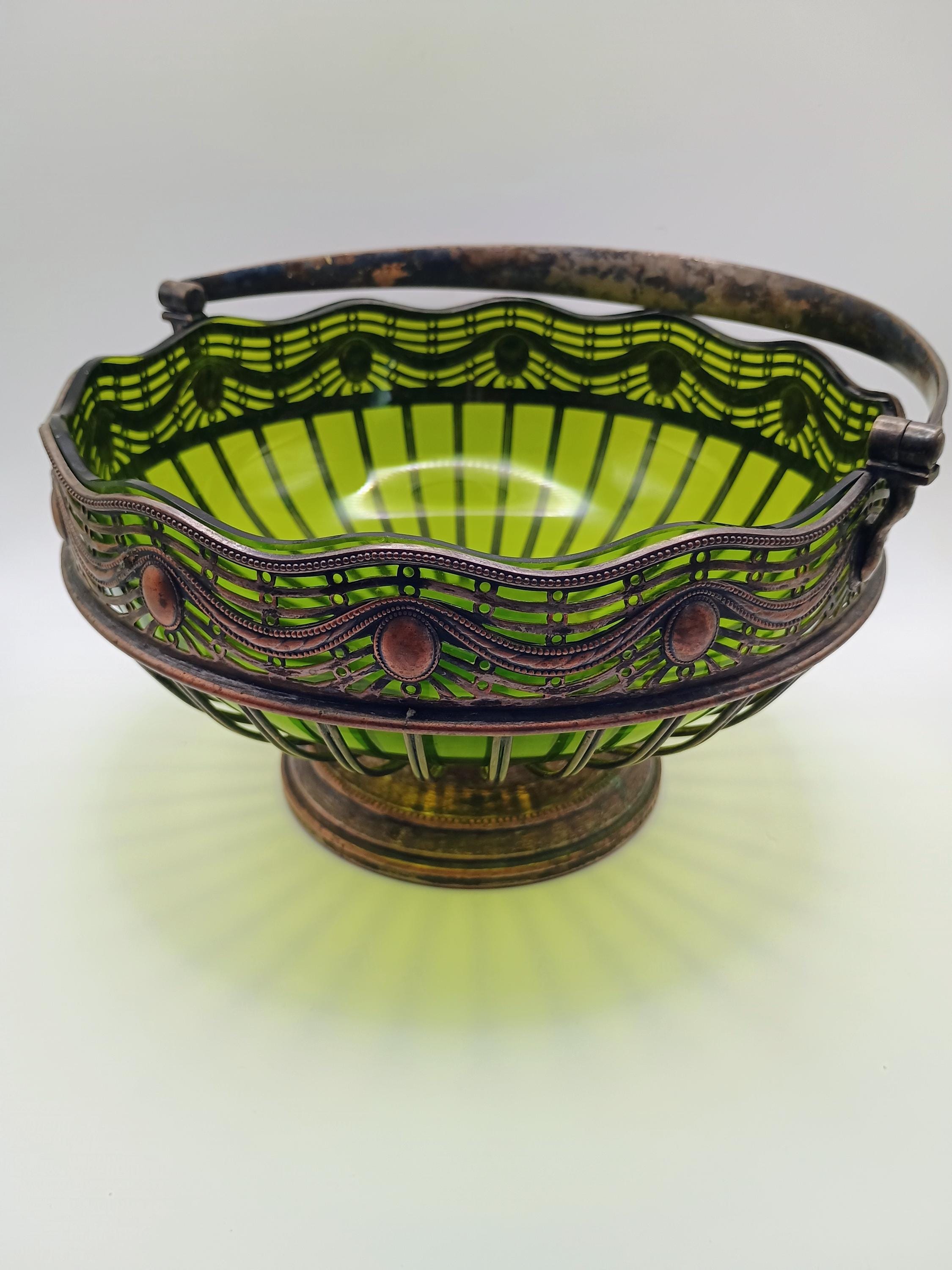 Antique glass basket - Etsy 日本