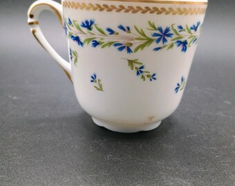 Bernardaud Ancienne Manufacture Royale Limoges Barbeaux Pattern Cafe Solo Coffee Cup