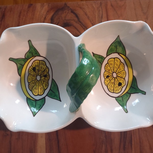 The Haldon Group Lemons Divided Serving Bowl