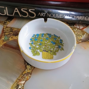 Vintage Ceramic Floral Ashtray Made in Japan