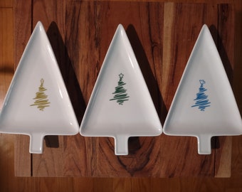 at home Winter's Wonderland Christmas Tree Plate Set