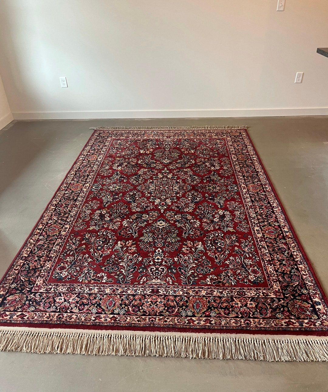 Vintage Karastan Rug Original Collection Red Sarouk 5x9 Etsy