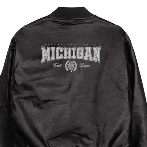 University of Michigan Vintage Faux Leather Bomber Jacket