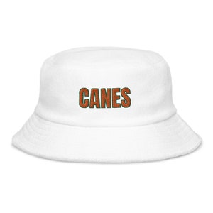 University of Miami CANES Embroidered Unstructured Terry Cloth bucket hat