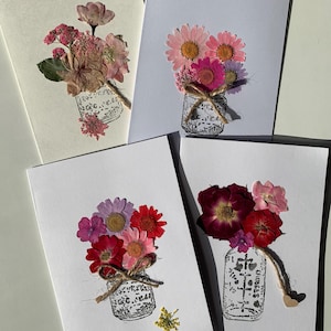Pressed Flower Card, Real Flowers Cards, Handmade Card, Cards for a ...