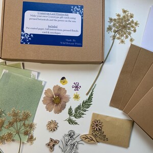 Kit de cartões DIY de cianótipo, kit de artesanato, kit de impressão solar, artesanato natural, presentes de verão, kit de impressão solar, kit de cartões artesanais, kit de fabricação de cartões