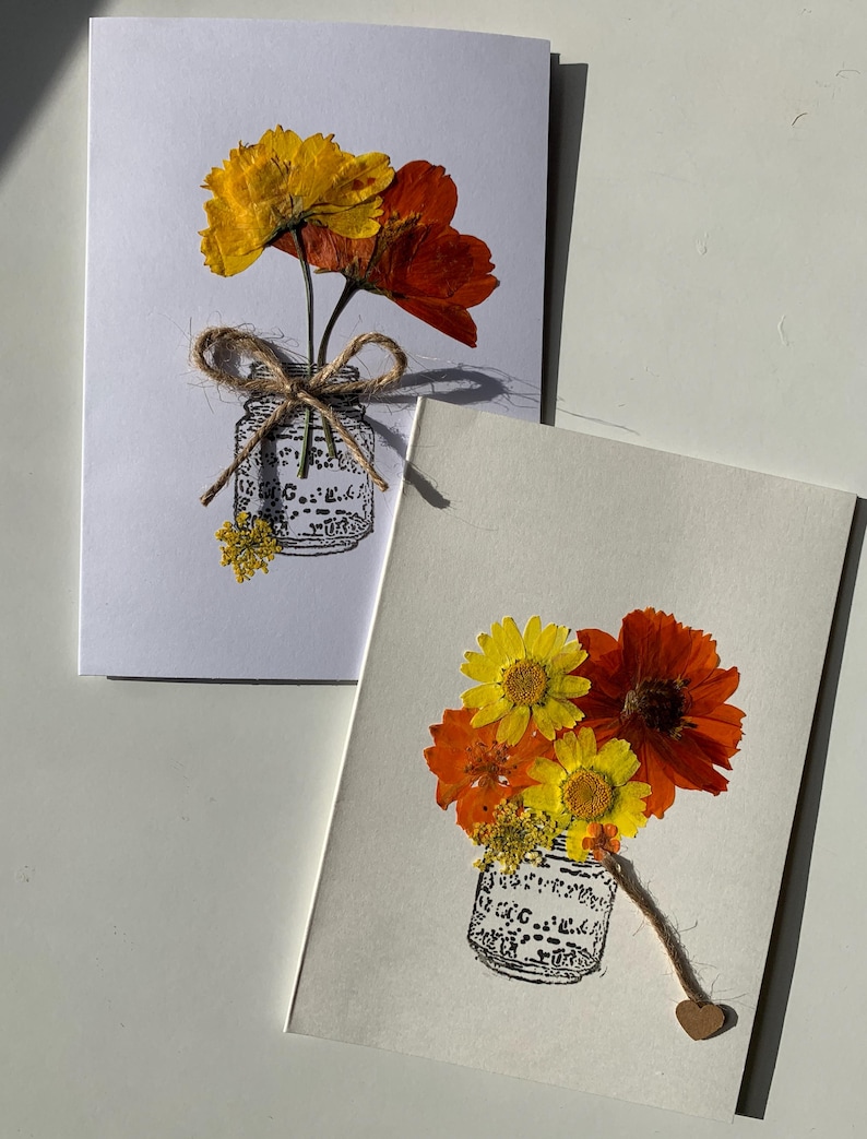 Pressed Flower Card, Real Flowers Cards, Handmade Card, Cards for a ...