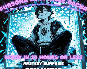 Mystery Fursona Adoptable Gacha | Random Furry Portrait Character | Digital Download