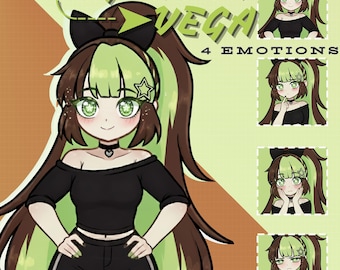Vega PNGTuber Avatar – Premade Streaming Character for Twitch & Discord