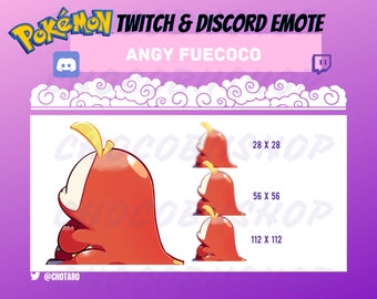 Pokemon Scarlet and Violet Fuecoco Emote for Twitch | Discord Angy Meme