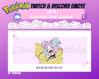 Pokémon Scarlet and Violet | Iono Electric Gym Leader Cheer | Animated Emote | Twitch | Discord