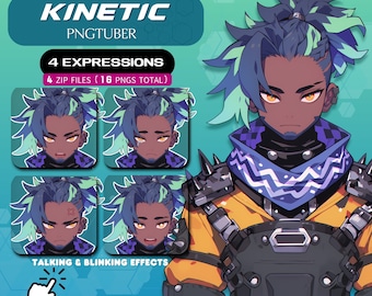 Kinetic PNGTuber Avatar – Premade Streaming Character for Twitch & Discord