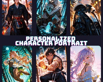 Custom Anime Character Portrait | Fantasy RPG DnD OC | Personalized Art Commission
