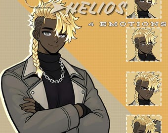 Helios PNGTuber Avatar – Premade Streaming Character for Twitch & Discord