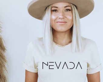 Nevada Tee Nevada Shirt Nevada Minimalist Tee Shirt Nevada Top Nevada Gift State Shirt Nevada State Nevada Mom TShirt Nevada T-Shirt Gift