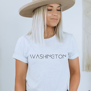 Washington Tee Washington Shirt Washington Minimalist Tee Shirt Washington Top Washington Gift State Shirt Washington TShirt Gift