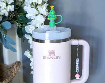 Straw Topper Stanley Cup Christmas Stanley Cup Accessories Stanley Straw  Cover Preppy Stanley Charm Cap Christmas Tree Holiday Cool Tumbler 