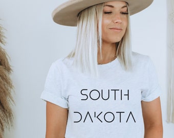 South Dakota Tee South Dakota Shirt South Dakota Minimalist Tee Shirt South Dakota Top South Dakota Gift State Shirt South Dakota Mom Tee