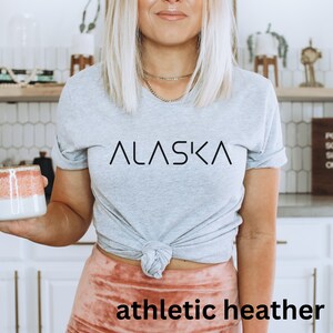 Alaska Tee, Alaska Shirt, Alaska Minimalist Tee Shirt, Alaska Top, Alaska Gift, State Shirt, Alaska State Shirt, Alaska Apparel, Alaska Top