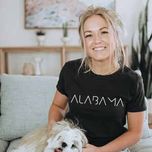 Alabama Tee, Alabama Shirt, Alabama Minimalist Tee Shirt, Alabama Top, Alabama Gift, State Shirt, Alabama State Shirt, Alabama Apparel, Gift