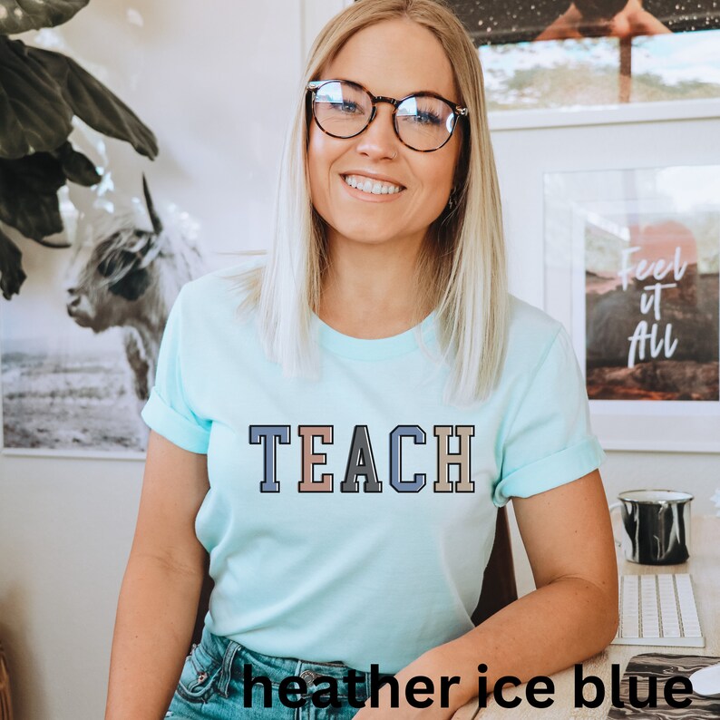 Teacher Tee, Teach Tshirt, Retro Shirt, Retro Top, Rainbow Tshirt