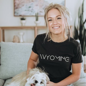 Wyoming Tee Wyoming Shirt Wyoming Minimalist Tee Shirt Wyoming Top Wyoming Gift State Shirt